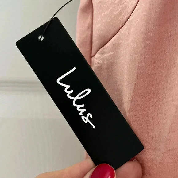 Lulu’s Purely Divine Blush Pink Satin Halter Midi Dress NWT - Picture 7 of 13